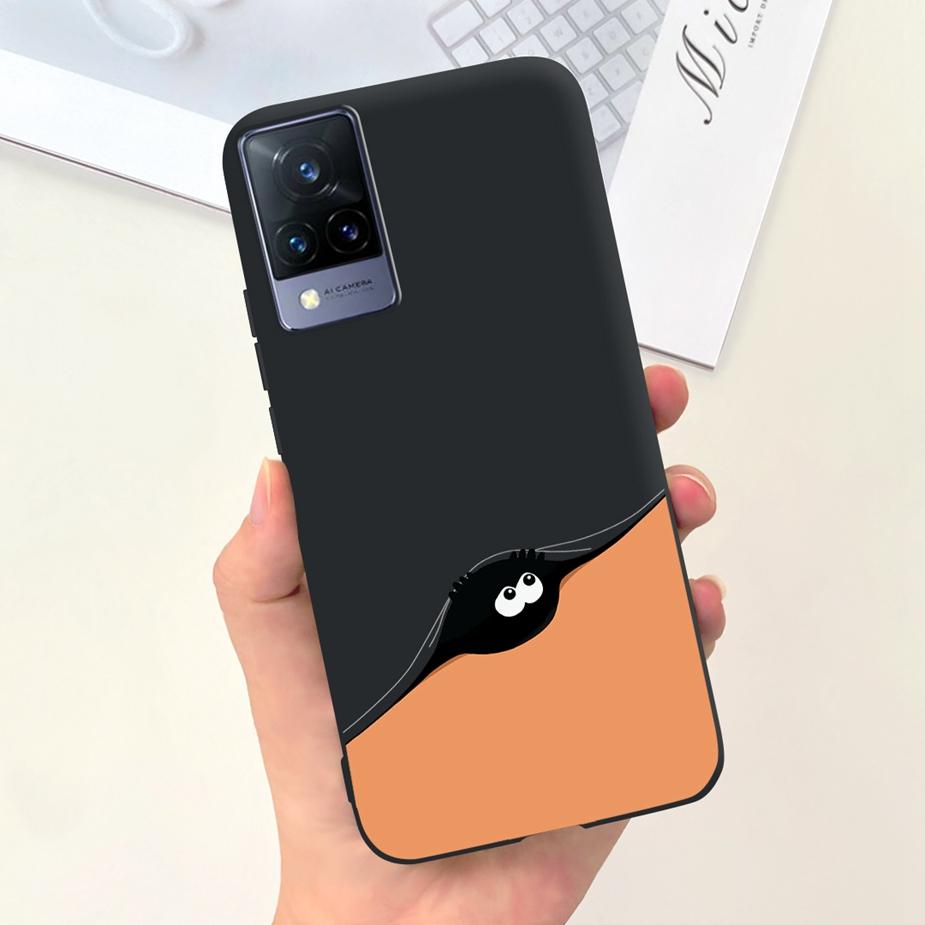 Для Vivo V21 4G Чехол V2066 V2108 Милый Мультяшный Динозавр Чехол Мягкий ТПУ Чехол для Телефона Для Vivo V21e V 21 e V2061 VivoV21 Fundas Coque