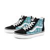Vans Sk8 High Top Kids Skate Shoes Black Green Print Kids Sneakers VN0A4BUX3V7