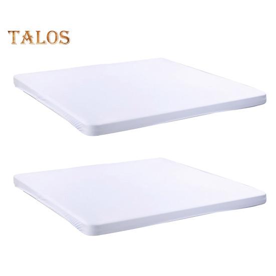 2 шт. эластичная скатерть на подгонку 34x34 дюйма квадратная скатерть с эластичным краем однотонная скатерть для кухни обеденной зоны пикника патио на открытом воздухе