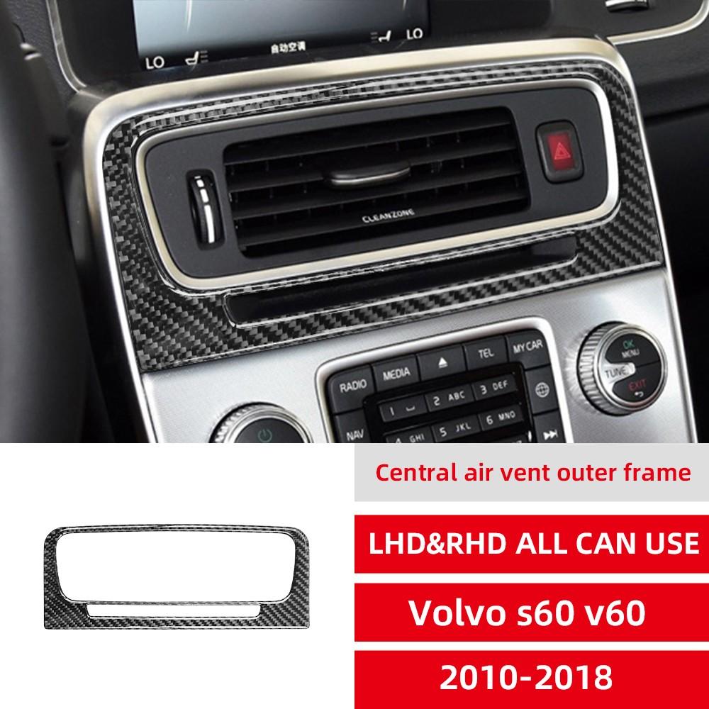100% Real Carbon Fiber Car Window Lifter Switch Panel Cover Trim For Volvo S60 V60 2010-2018 Interior Decoration Sticker