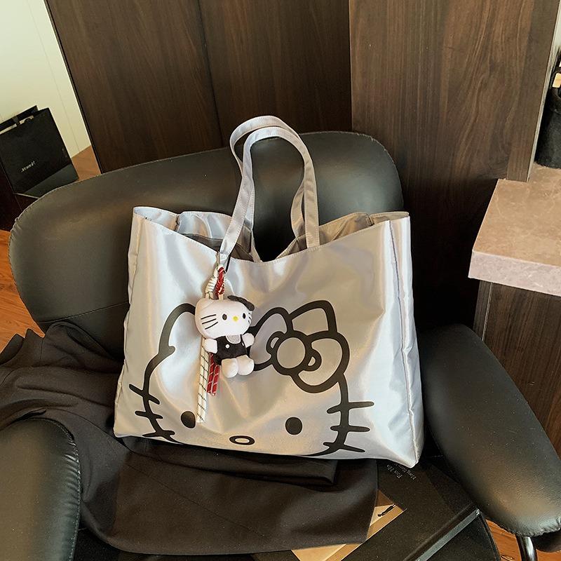 Сумка большой вместимости Мультяшная легкая сумка-тоут Милая сумочка Модная школьная сумка-мессенджер для通勤