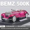 1:32 Mercedes Benz 500K 1936 Классическая модель автомобиля из сплава, литая под давлением, со звуком и светом, Коллекционные предметы для хобби, Подарки на день рождения для парня