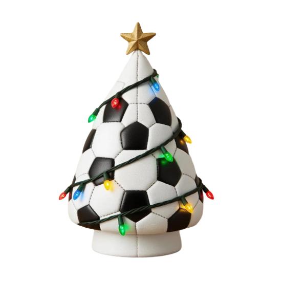 Шар Новогодняя елочная игрушка Забавный футбольный рождественский декор Елка с золотой звездой на макушке для праздничного декора