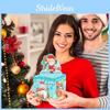 Snowman Santa Blue Claus Pattern Gift Box Christmas Decoration Prop Atmosphere