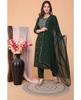 Women Designer Kurta Pant Dupatta Set Indian Bollywood Top Tunic Kurti Salwar Suit Dress