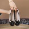 Fashion Brand Designer Square Toe Silver Camellia Flat Shoes Women's Comfortable Soft Sole Shallow Mouth Slip on Casual Loafer 2024