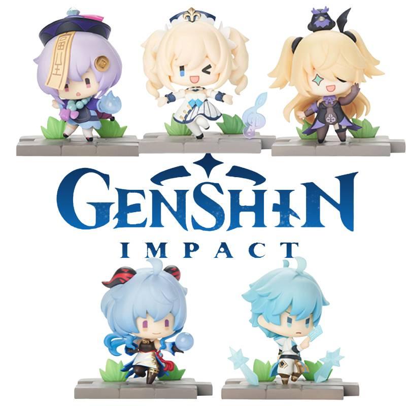 Серия Genshin Impact Фигурка из ПВХ Барбара Фишль Венти Кли и Другие Идеально для Домашнего Декора 8*5*7.5см