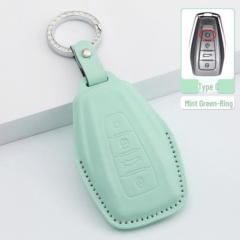Чехол для ключа Geely Emgrand для Xingrui, Xingyue L, Binrui Cool, Boyue, Binyue и GS - кожаный чехол для мужчин и женщин