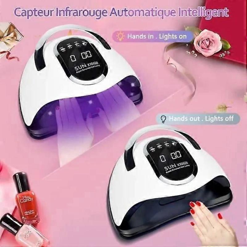 UV Nail Dryer Lamp, 280W LED Nail Lamp Portable Nail Dryer with 66 Lamp Beads, 4 Timers 10/30/60/99S