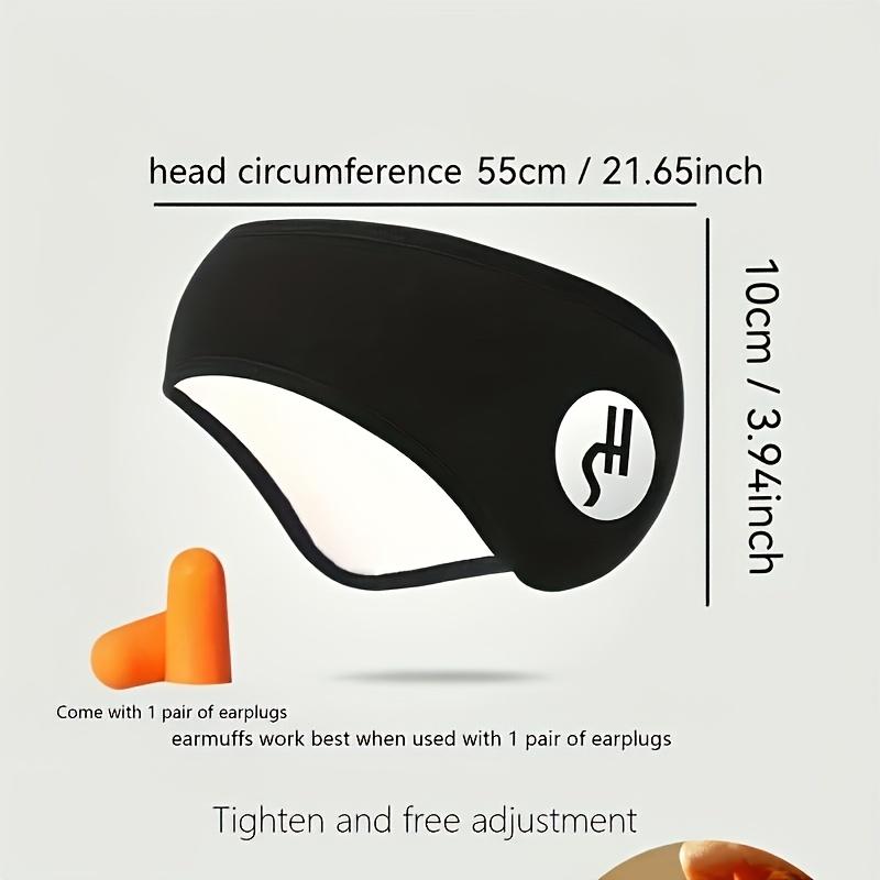 Noise Reduction Sleeping Eye Mask with Earmuffs Adjustable Soft Polyester Fabric