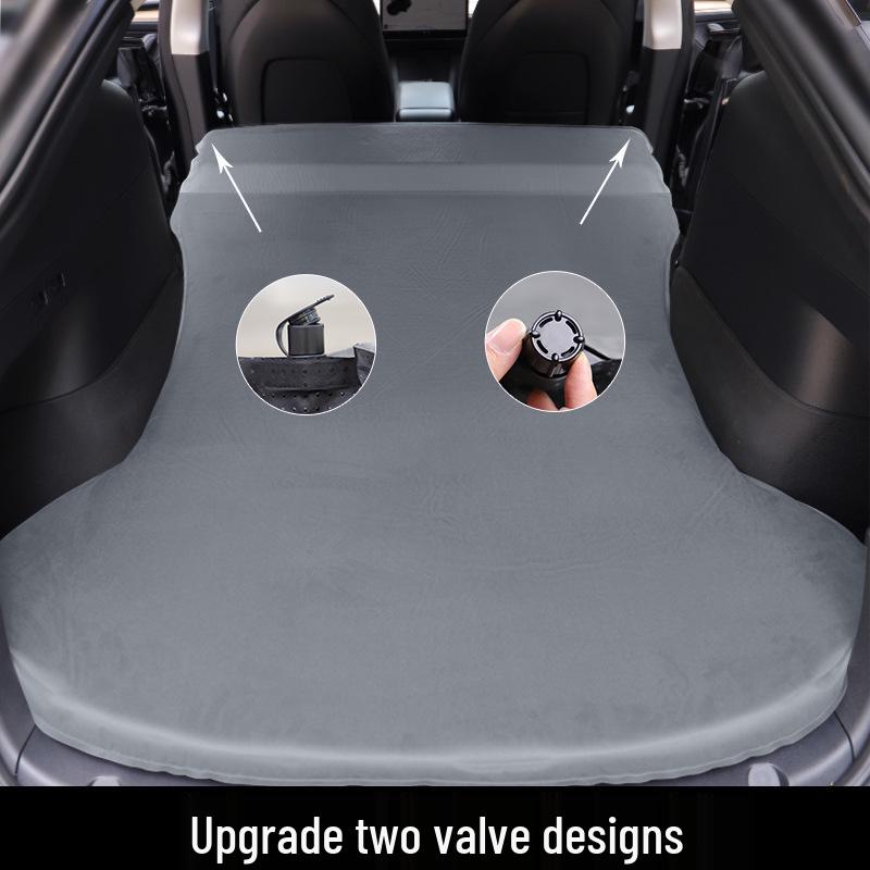 Inflatable-Free Car Mattress for Tesla Model Y/3: Rear Trunk Travel Bed for Camping
