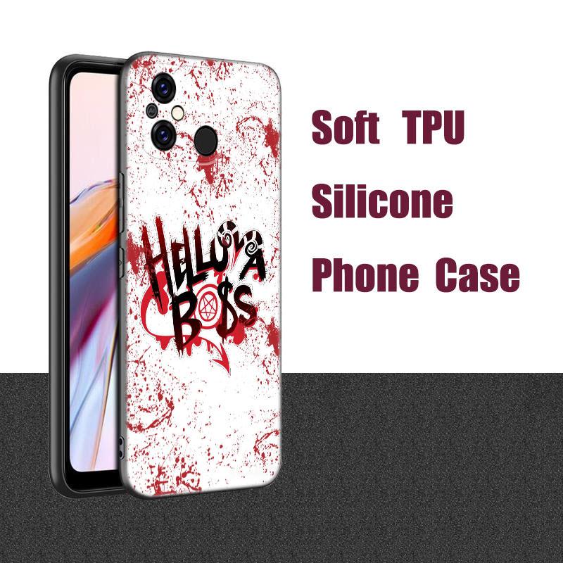 Аниме Helluva Boss черный силиконовый чехол для телефона Xiaomi Redmi 7A 8A 9A 10A 11A 9C 10C 12C 13C 11 Prime A1 A2 + 12 4G Note 9T 12R