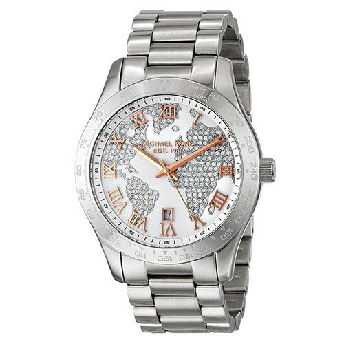 Michael Kors Женские часы Sofie Crystal из нержавеющей стали с посеребренным покрытием MK5958