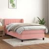 3127594 vidaXL Divan Bed with Mattress Pink 90x200 Cm Velvet