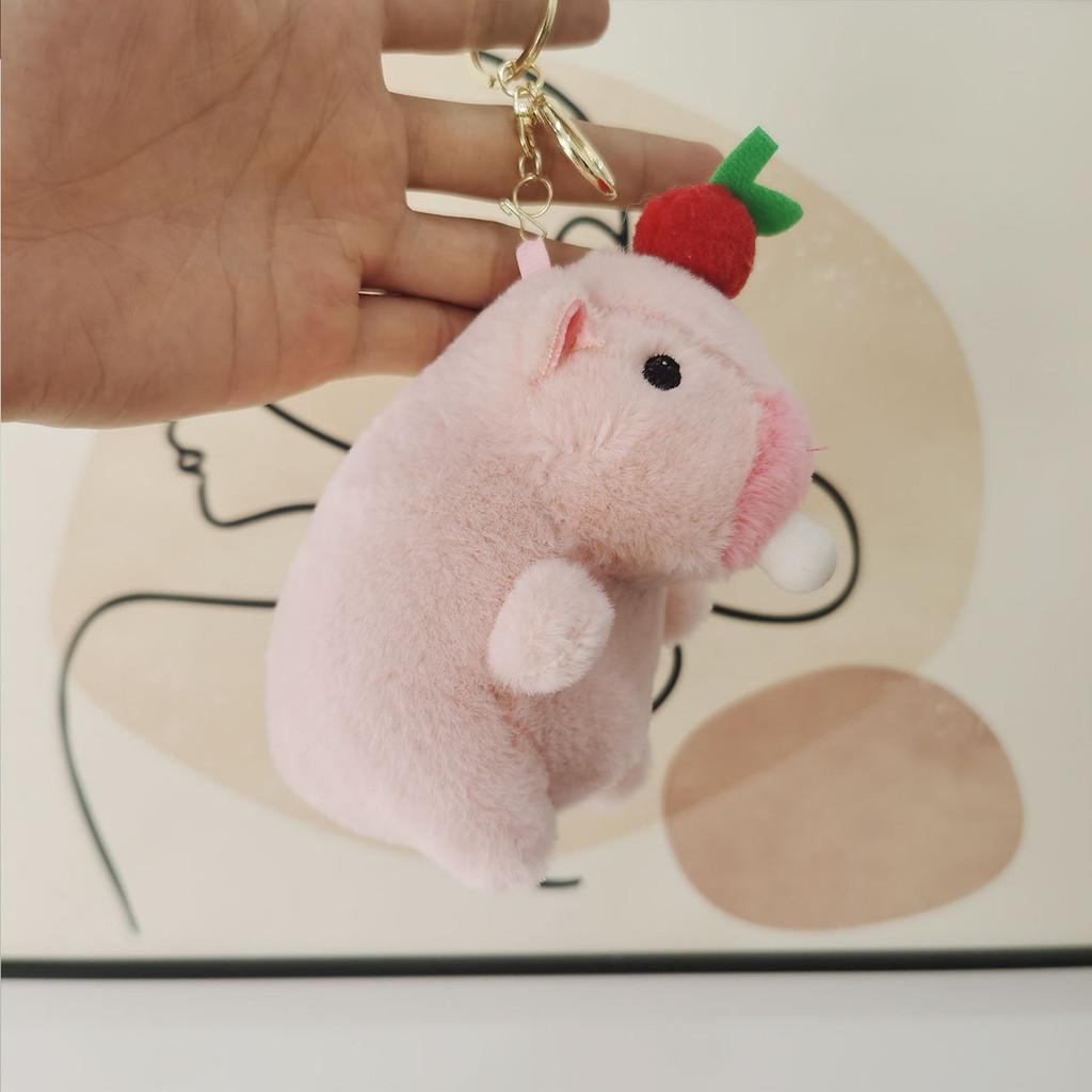 Soft Pp Cotton Capybara Plush Toy Cartoon Animal Doll Bag Charm 12-15cm