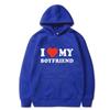 2024 I Love My Boyfriend Girlfriend Printed Hoodie Couple Fashion Sports Shirt Harajuku Casual Top
