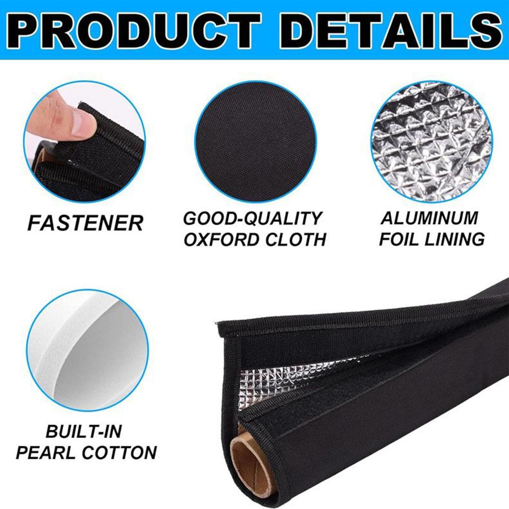 3-Layer UV Resistant Pipe Insulation Sleeve, 72x10in Heavy Duty 600D Oxford Cover for AC Unit, Attic Draft & Gutter Protection