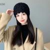 Handwoven Crochet Pullover Hat Retro Basin Hat Sweet Knitted Beanie Cap  Women