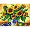 Diamond Embroidery Yellow Floral Cross Stitch 5D DIY Diamond Mosaic Diamond Painting Rhinestones