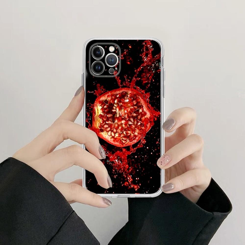 Красный гранат Чехол для телефона Для iPhone XR X XS Max 14 13 Pro Max 11 12 Mini 6 7 8 plus SE 2020 Печатная крышка