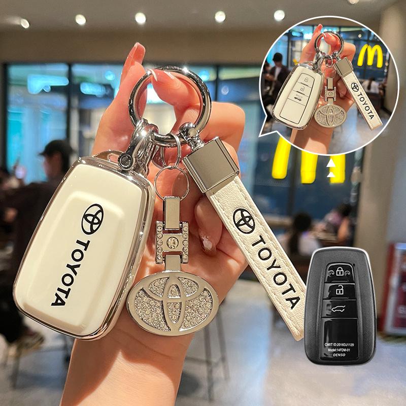 Всесторонний чехол-обложка из ТПУ для автомобильного ключа Toyota Corolla Hybrid 2021 Rav4 Land Cruiser Prado Camry Highlander Prius C-HR