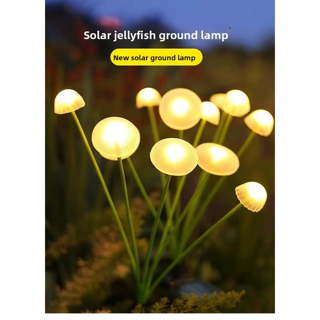Светодиодные фонари-медузы/грибы на солнечной батарее, 6/8/10 светодиодов, ландшафтные фонари для сада, уличные газонные фонари, праздничные декоративные фонари для сада