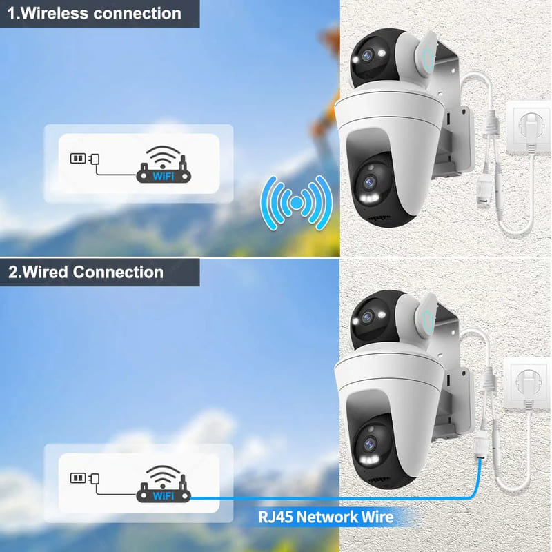 5K 10MP Wifi IP камера 10-кратный зум с двумя объективами наружная PTZ камера безопасности автоматическое отслеживание умный дом CCTV камера 360° видеонаблюдение