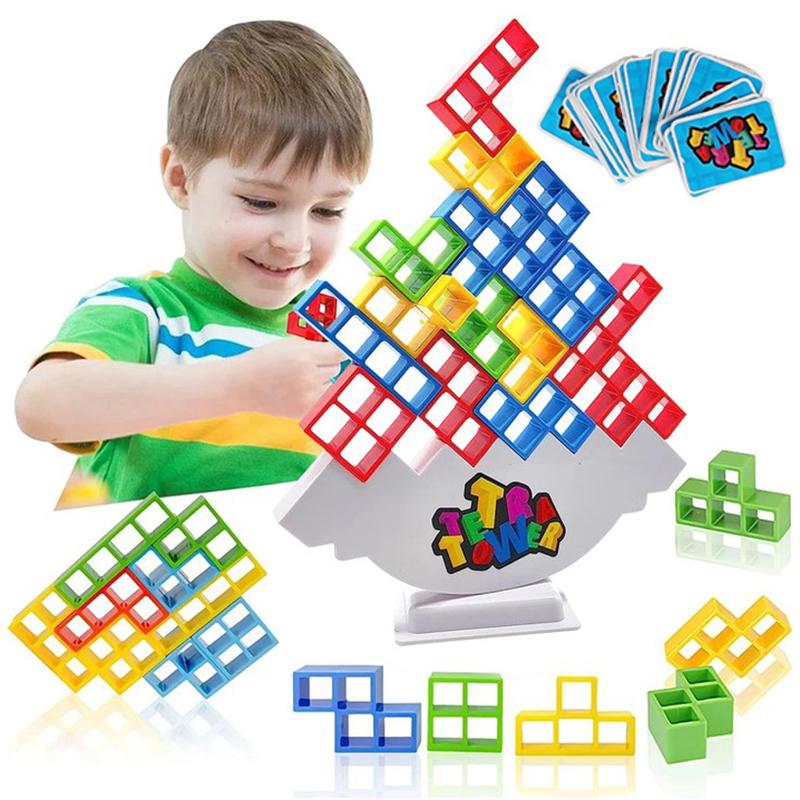 Tetra Tower Balance Stacking Blocks Game Building Block Brick Desktop Toy Board Games 2 Players Family Party Fun Game Kid Gift