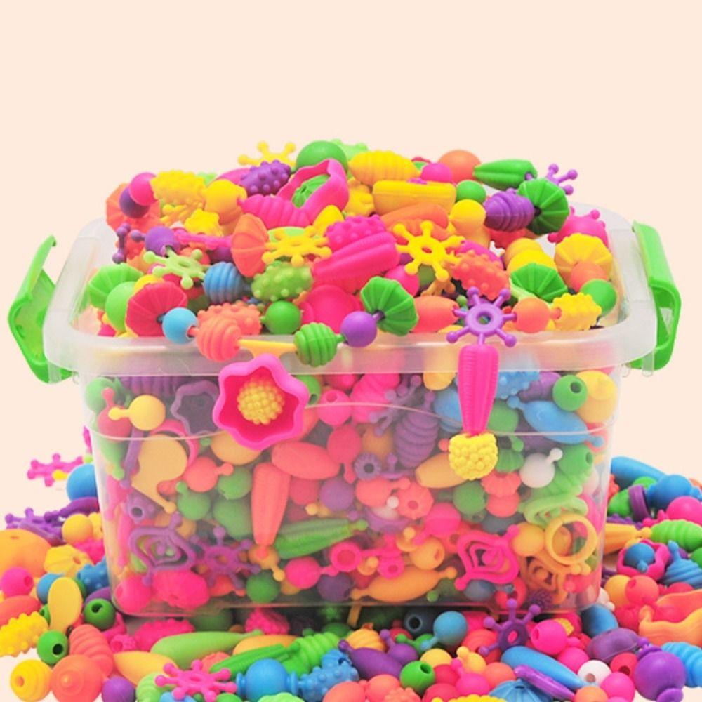 108/188/308pcs Multi-shaped DIY Handmade Beaded Kit Toy Educational Jewelry Making Toys  Kids