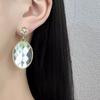 Sparkle Round Crystal Pendant Earrings High Versatile Temperament Water Drop Earrings Women'S Fashion Personality Korean Trend
