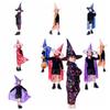 Multicolor Halloween Clothing Sequin Witch Cloak Cape Robe Witch Cloak Cape with Hat  Show Plays