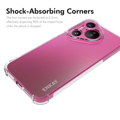 ENKAY HAT PRINCE Прозрачный чехол для Huawei Pura 70, защита углов от падений, ТПУ чехол для телефона