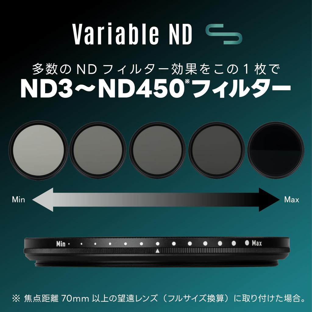 Kenko Variable ND Variable ND S для видео и фото предотвращает длинную выдержку и эквивалентен Фильтру 205525, 55 мм, фотография, передержка, скорость,