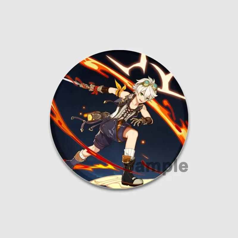 Значки Bennett 32/44/58 мм, аниме-броши ручной работы Genshin Impact, значок на лацкан игрового персонажа, креативный значок в виде мультяшной фигурки, подарочный аксессуар