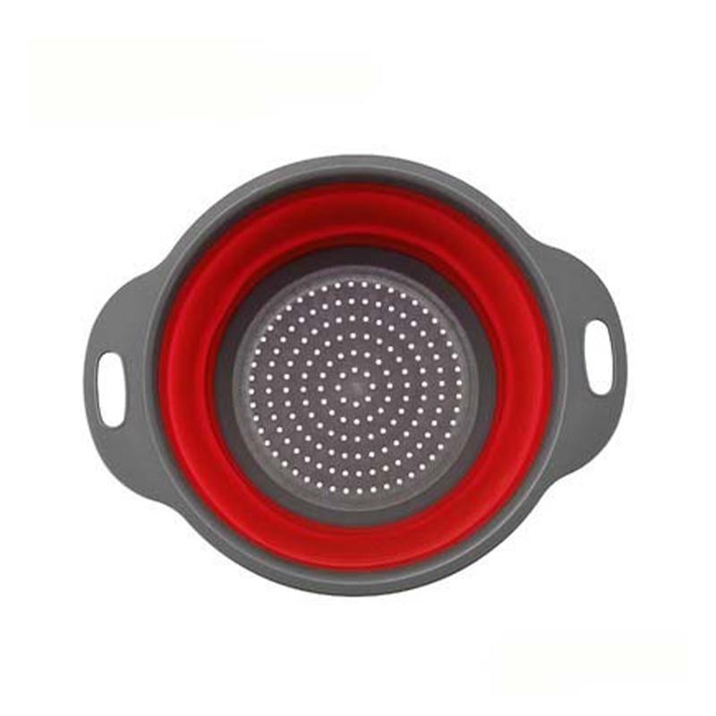 Складная силиконовая корзина для слива, корзина для мытья фруктов и овощей, складной дуршлаг, складной дренаж