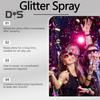 100 мл спрей с блестками, мерцающие волосы на лице, одежда, спрей для тела, долговечный, быстросохнущий, сценический спрей для макияжа, карнавальный фестиваль, выпускной вечер