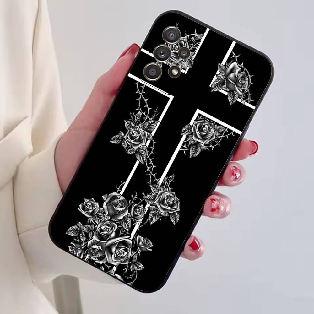 Чехол для телефона C-Cool Dark Catgothic C-Cross для Samsung S25, S24, S21, S22, S23, S30, Ultra, S20, Plus, Fe, Lite, Note, 10, Черный