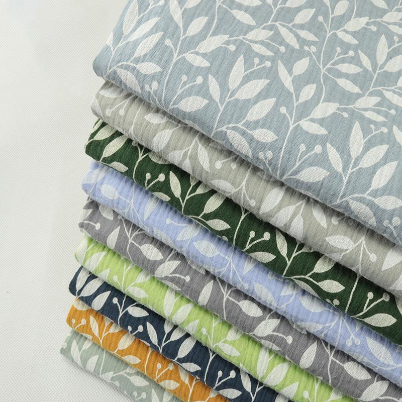 Высококачественная хлопковая креповая ткань, двусторонняя ткань с эффектом муслина (seersucker), для рукоделия, шитья, пэчворка, одеял, наволочек, одежды, пижам для малыша