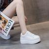 Casual Little White Shoes Dermis Autumn New Thick Sole Women's Shoes 8cm Increase In Height Board Shoe Woman Platform Sneakers