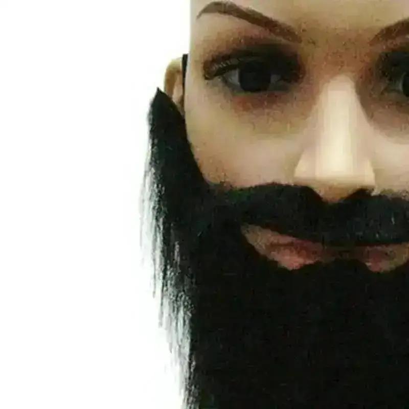 New Long Fakes Beard Mustache Party Halloween Decoration Festival Supplies Male Men U Shape Artificial Beard Party Favors