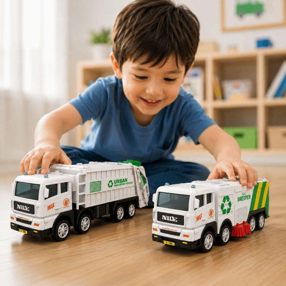 Inertia Powered Garbage Truck Toy Simulation Cleaning Sprinkler Truck Boys Gifts