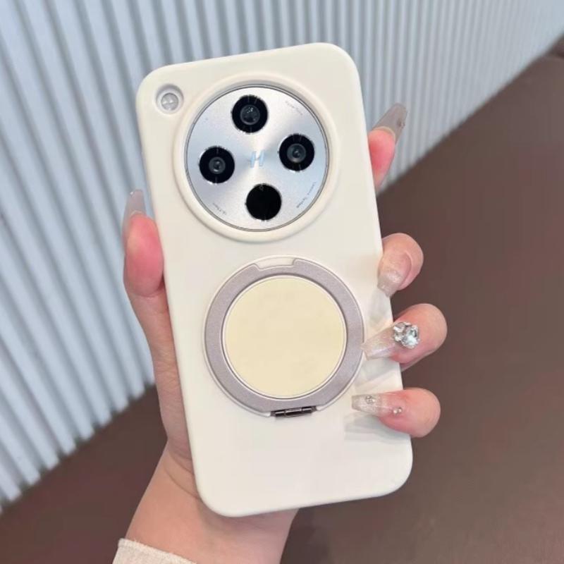 Чехол для vivo X300 Pro Жидкий силикон Защита от отпечатков пальцев Магнитное кольцо-держатель Защитный чехол для vivo X300 Бампер противоударный