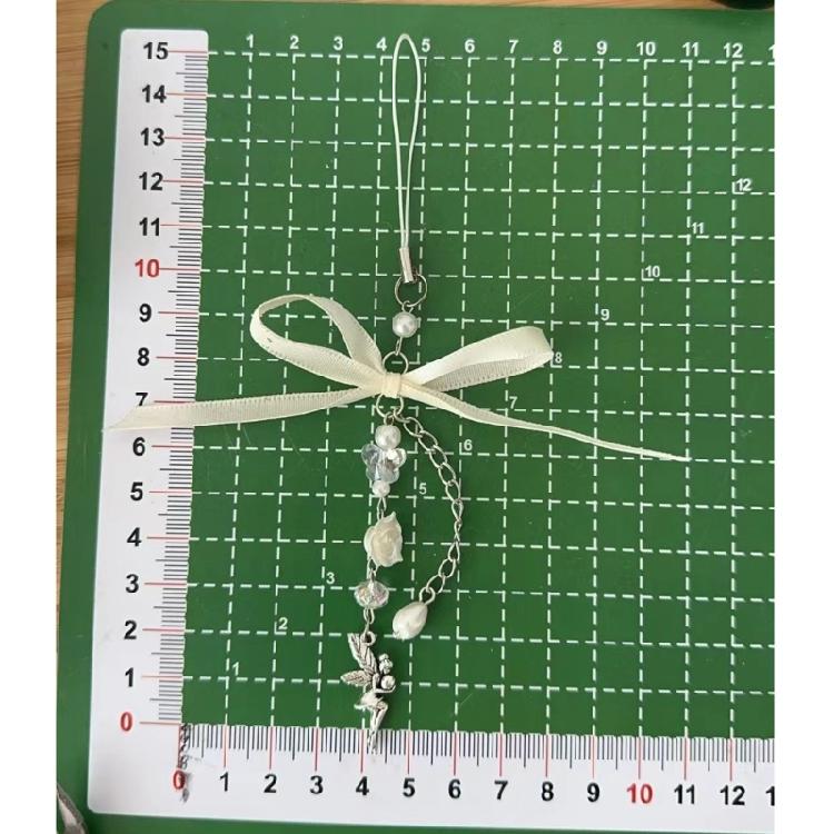 Кулон Ангел с цветком Брелок Сладкий бантик Шарм для телефона Ремешок для телефона Шнурок Бусина