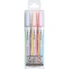 KOKUYO Highlighter, 2-Color Highlighter, Beetle Tip Dual Color, Soft Colors, 3-Piece 6-Color Set, PM