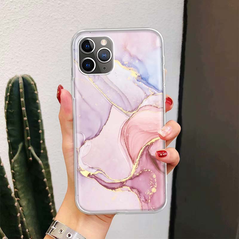 Granite Marble For iPhone 17 Air 16 15 14 Plus 13 Mini 12 11 Pro Max Phone Case 16E 7 Print 8 SE Fundas Cover Soft Coque 16 15 1
