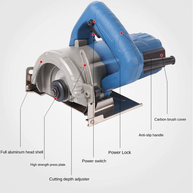 Dongcheng Marble Machine Каменный режущий станок Z1E-FF03-125 Керамическая плитка Дерево 1800 Вт Высокомощный долбежный станок