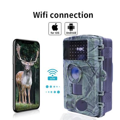 60 МП WIFI Наружная охотничья троповая камера PR1600 4K Камера для дикой природы Отслеживание Активация по движению Ночное видение Водонепроницаемая фотоловушка