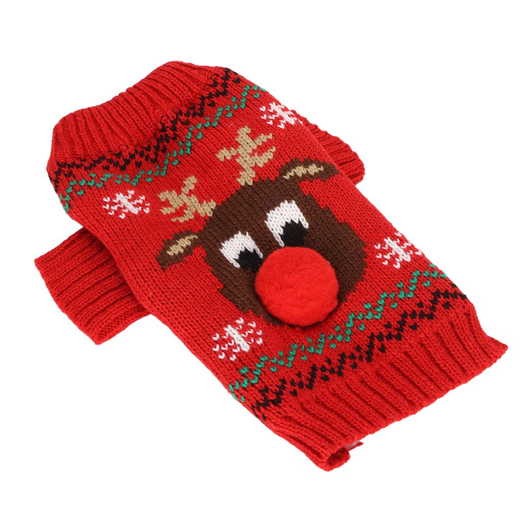 Dog Snow Sweaters Thickening New Year Christmas Dog Holiday Sweaters for Small Medium Dogs XXL Red