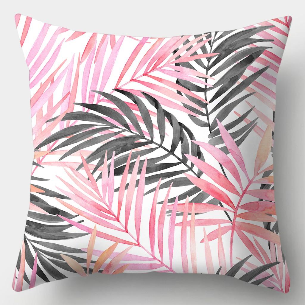 Наволочка серии с узором листьев 45 см X 45 см, квадратная наволочка для дивана, креативная наволочка с растением