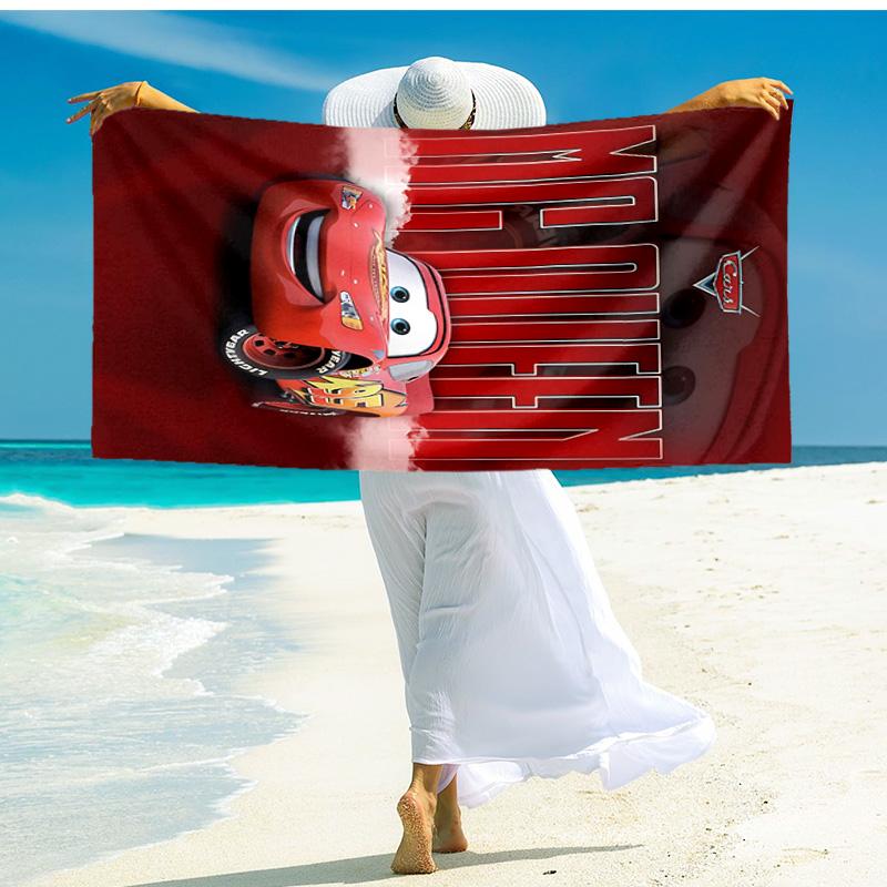 1pc Mcqueen beach towel,quick drying absorbent beach towel,outdoor sports swimming beach towel,Soft and comfortable Y71813
